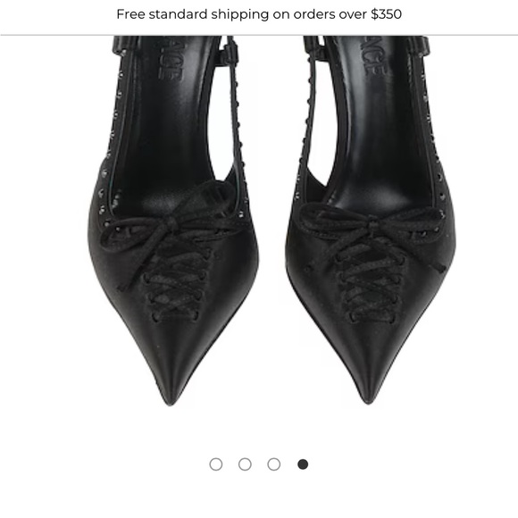 Versace Women's Black Satin & Strass High Heel Stilettos pump shoes - new - Picture 3 of 4